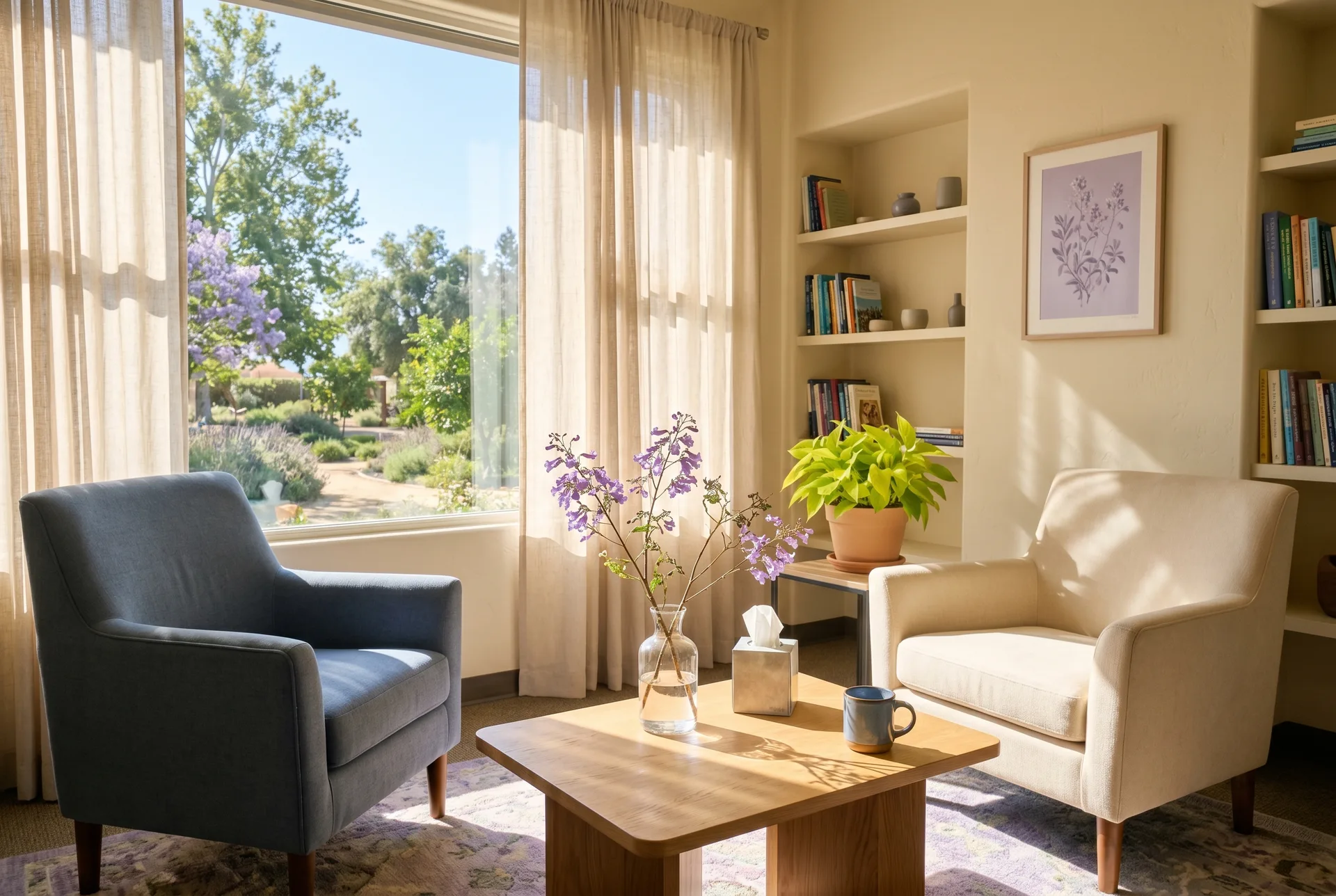 Warm counseling office at Link Care